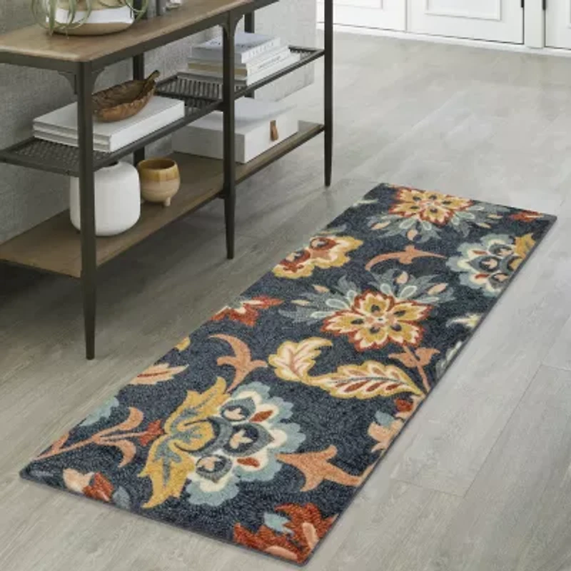 Maples Jacobean Floral Indoor Rectangular Runner
