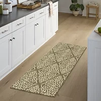 Maples Geo Diamond Brown Indoor Rectangular Runner