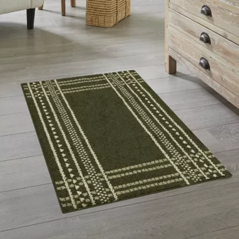Maples Border Plaid Indoor Rectangular Accent Rug