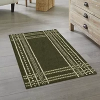 Maples Border Plaid Indoor Rectangular Accent Rug