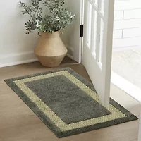 Maples Solid Cut and Loop Indoor Rectangular Accent Rug