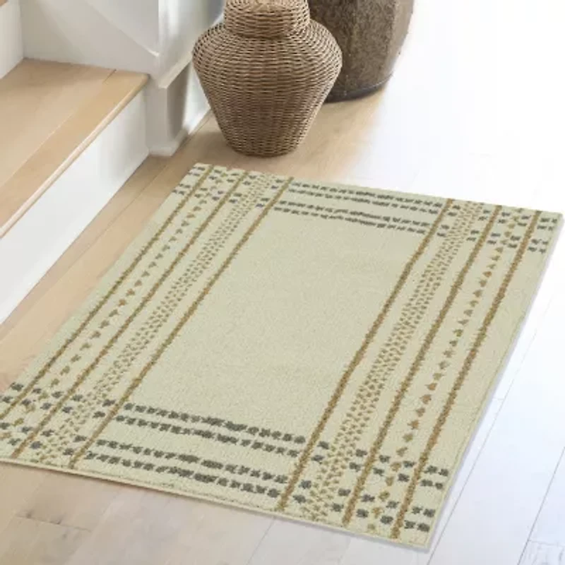 Maples Border Plaid Indoor Rectangular Accent Rug