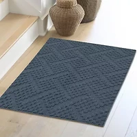 Maples Textured Solid Weave Indoor Rectangular Accent Rug