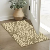Maples Brown Geo Diamond Indoor Rectangular Accent Rug