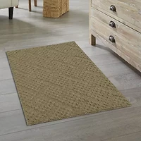 Maples Textured Solid Weave Indoor Rectangular Accent Rug