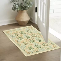 Maples Multi Floral Ivory Indoor Rectangular Accent Rug