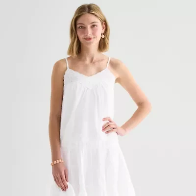 a.n.a Womens V Neck Sleeveless Lace Trim Camisole