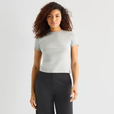 a.n.a Perfect Tee Womens Crew Neck Short Sleeve T-Shirt