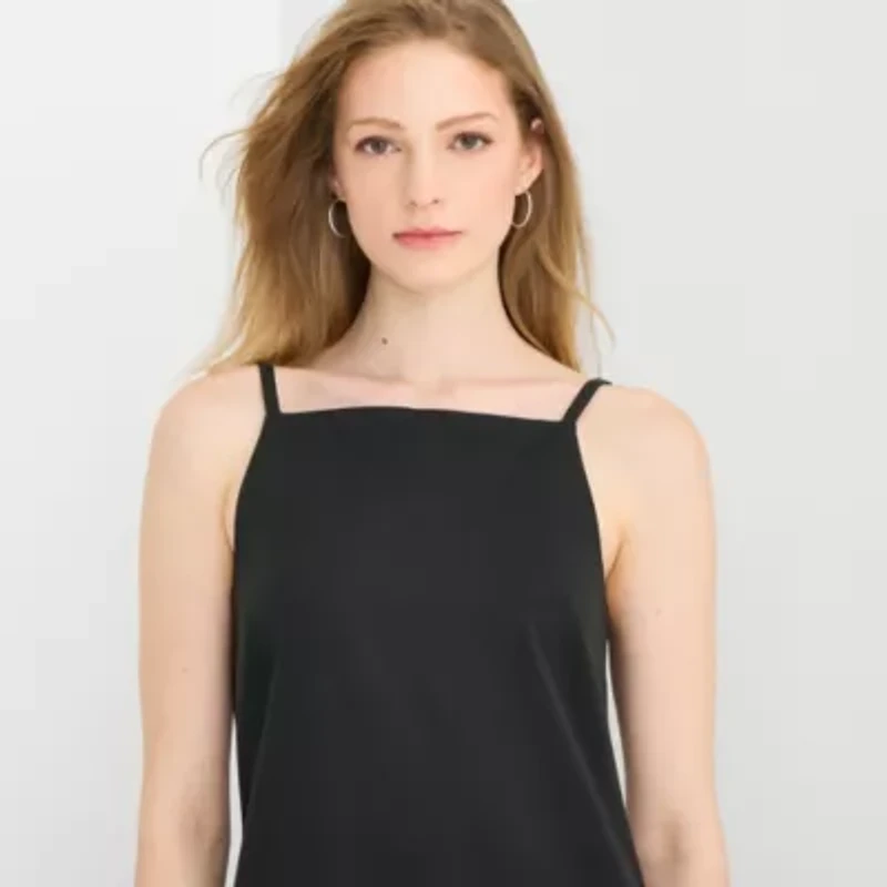 a.n.a Womens Sleeveless Apron Tank Dress