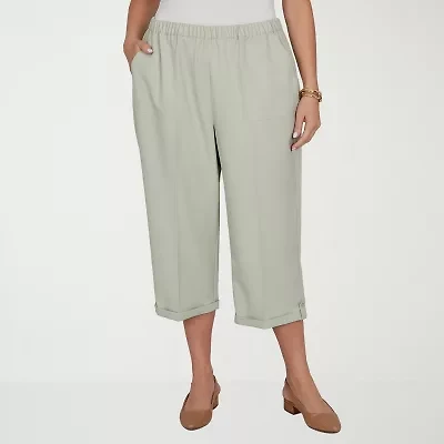 Alfred Dunner Vintage Charm Womens Plus Straight Capri Pant