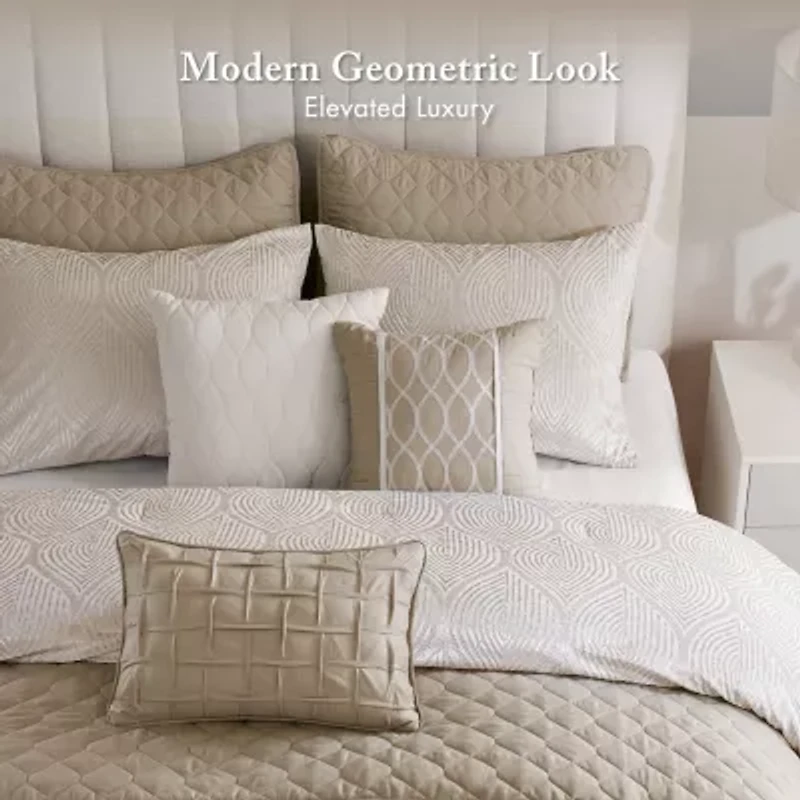 Madison Park Drift Jacquard 10-pc. Comforter & Quilt Set