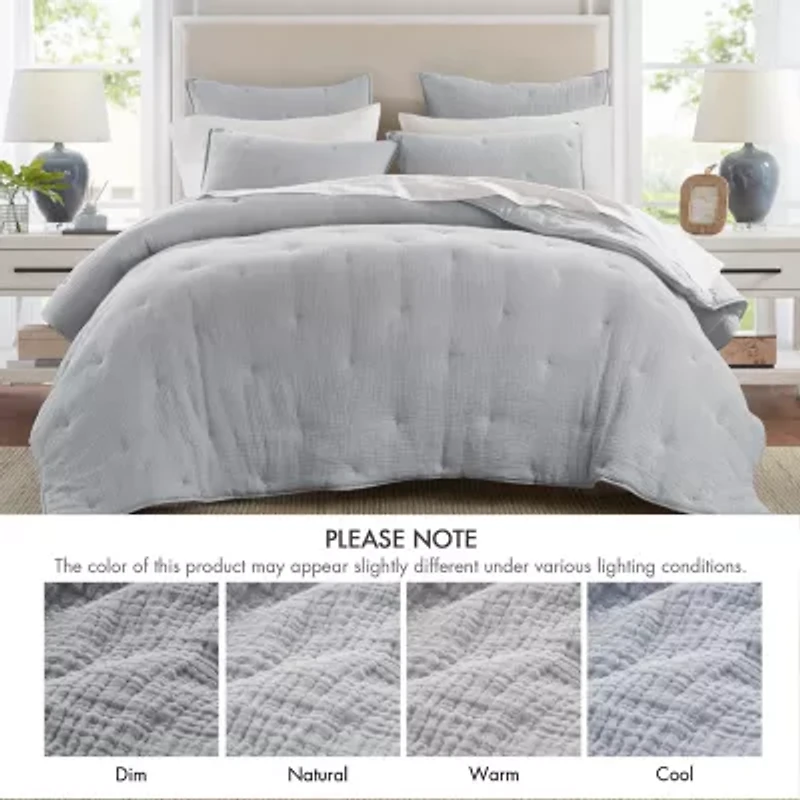 Harbor House Breeze Cotton Gauze Embroidered Euro Sham