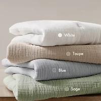 Harbor House Breeze Cotton Gauze Embroidered Euro Sham