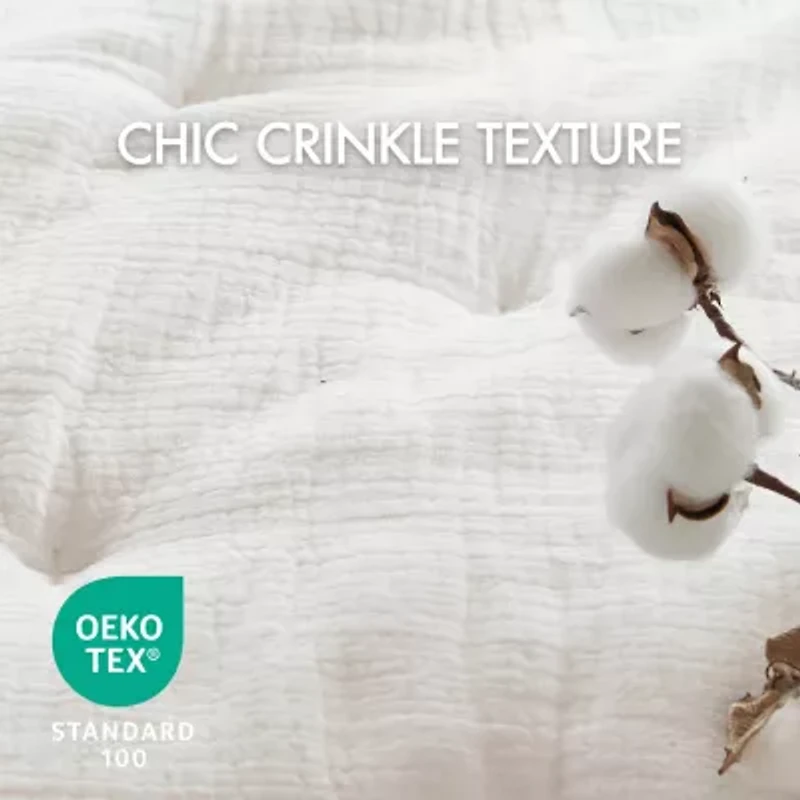 Harbor House Breeze Cotton Gauze Embroidered 3-pc. Easy Care Quilt Set