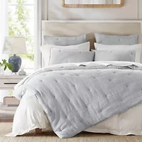 Harbor House Breeze Cotton Gauze  Embroidered 3-pc. Easy Care Quilt Set