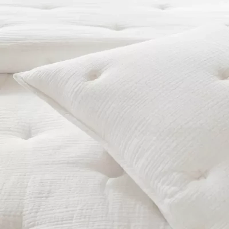 Harbor House Breeze Cotton Gauze Embroidered 3-pc. Easy Care Quilt Set