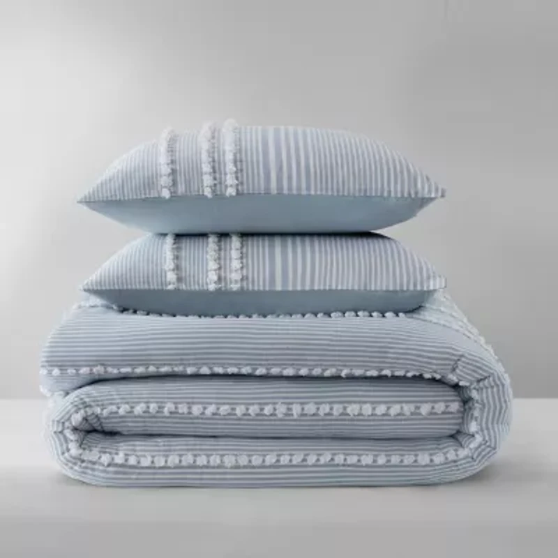 Harbor House Anslee Cotton Yarn Dyed 3-pc. Midweight Comforter Set