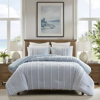 Harbor House Anslee Cotton Yarn Dyed 3-pc. Midweight Comforter Set
