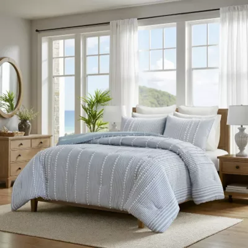 Harbor House Anslee Cotton Yarn Dyed 3-pc. Midweight Comforter Set