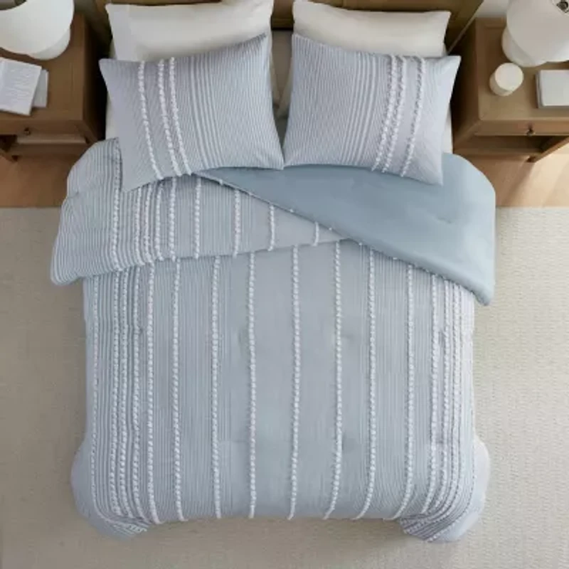 Harbor House Anslee Cotton Yarn Dyed 3-pc. Midweight Comforter Set