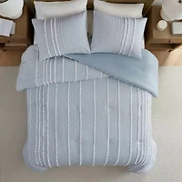 Harbor House Anslee Cotton Yarn Dyed 3-pc. Midweight Comforter Set