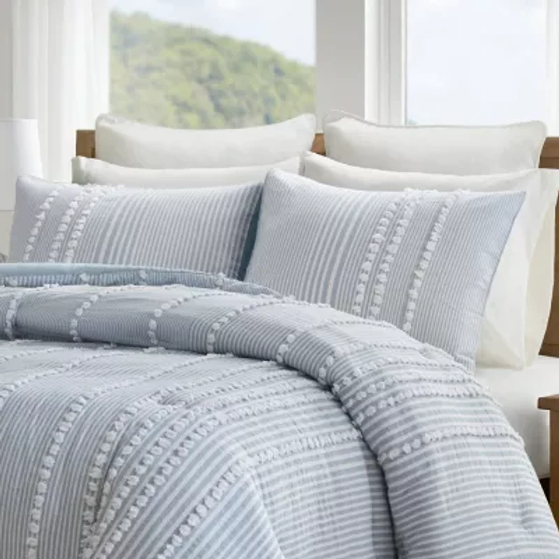 Harbor House Anslee Cotton Yarn Dyed 3-pc. Midweight Comforter Set