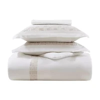 Harbor House Nile Cotton Sateen Oversized 4-pc. Midweight Embroidered Comforter Set