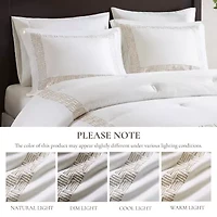 Harbor House Nile Cotton Sateen Oversized 4-pc. Midweight Embroidered Comforter Set