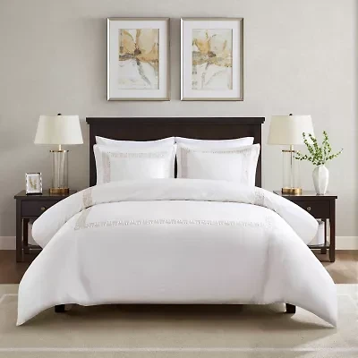 Harbor House Nile Cotton Sateen With Embroidery 3-pc. Embroidered Duvet Cover Set
