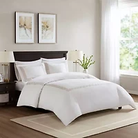 Harbor House Nile Cotton Sateen With Embroidery 3-pc. Embroidered Duvet Cover Set