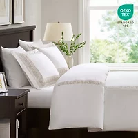 Harbor House Nile Cotton Sateen With Embroidery 3-pc. Embroidered Duvet Cover Set