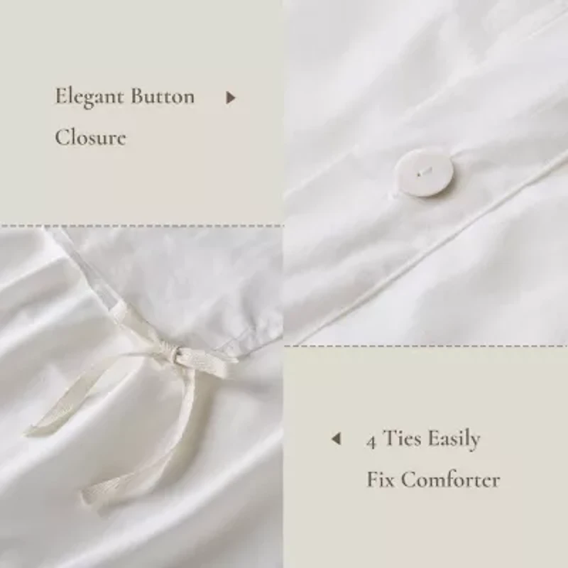 Harbor House Nile Cotton Sateen With Embroidery 3-pc. Embroidered Duvet Cover Set