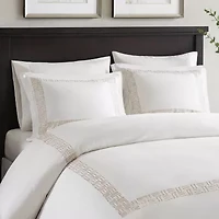 Harbor House Nile Cotton Sateen With Embroidery 3-pc. Embroidered Duvet Cover Set