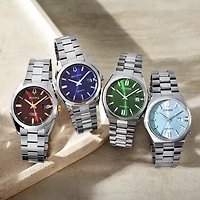 Bulova Surveyor Mens Automatic Silver Tone Stainless Steel Bracelet Watch 98b422