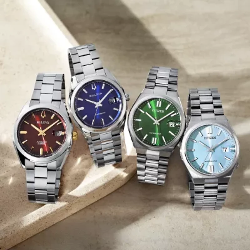 Citizen Tsuyosa Mens Automatic Silver Tone Stainless Steel Bracelet Watch Nj0151-53m