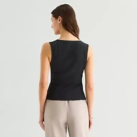 a.n.a Womens Tall Crew Neck Sleeveless Vest