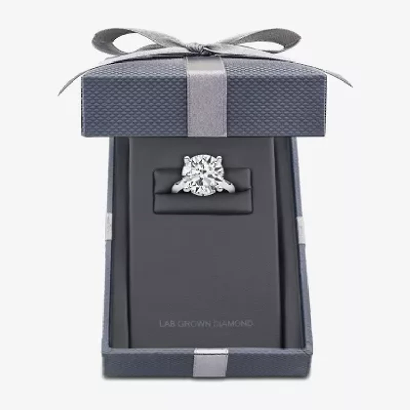 Grown Gorgeous (F / Vs2) Womens 5 5/8 Ct. T.W. Lab White Diamond Platinum Round Solitaire Engagement Ring