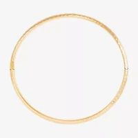 Infinite Gold™ 14K Yellow Gold Hollow Diamond-Cut Bangle