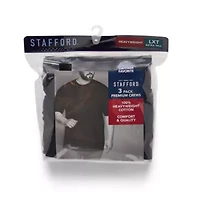 Stafford Heavyweight Cotton Mens 3 Pack Short Sleeve Crew Neck T-Shirt