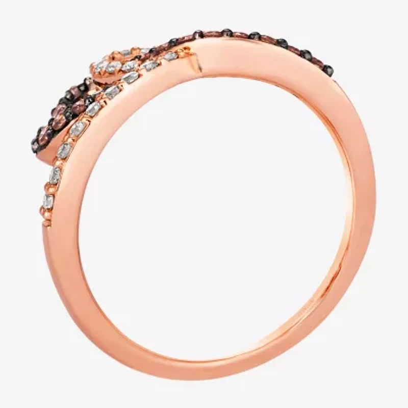 Le Vian Grand Sample Sale Le Vian Grand Sample Sale Limited Quantities! Womens 1/2 CT. T.W. Natural Brown Diamond 14K Gold Heart Side Stone Cocktail Ring