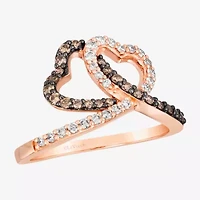 Le Vian Grand Sample Sale Le Vian Grand Sample Sale Limited Quantities! Womens 1/2 CT. T.W. Natural Brown Diamond 14K Gold Heart Side Stone Cocktail Ring