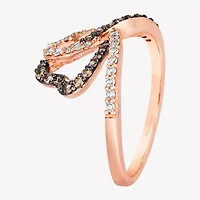 Le Vian Grand Sample Sale Le Vian Grand Sample Sale Limited Quantities! Womens 1/2 CT. T.W. Natural Brown Diamond 14K Gold Heart Side Stone Cocktail Ring
