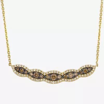 Le Vian Grand Sample Sale Le Vian Grand Sample Sale Limited Quantities! Womens 1 CT. T.W. Natural Brown Diamond 14K Gold 19 Inch Pendant Necklace