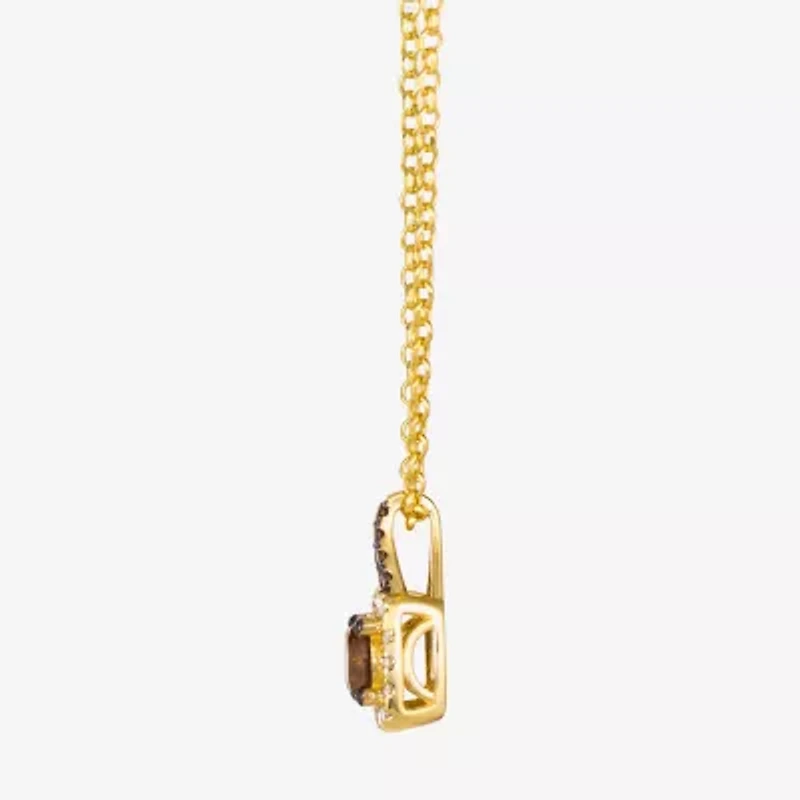 Le Vian Grand Sample Sale Le Vian Grand Sample Sale Limited Quantities! Womens 5/8 CT. T.W. Natural Brown Diamond 14K Gold Square 19 Inch Pendant Necklace