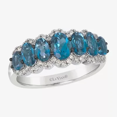 Le Vian Grand Sample Sale Le Vian Grand Sample Sale Limited Quantities! Womens 1/3 CT. T.W. Blue Topaz 14K Gold Oval Band