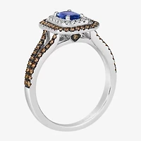 Le Vian Grand Sample Sale Le Vian Grand Sample Sale Limited Quantities! Womens 1/2 CT. T.W. Genuine Blue Tanzanite 14K Gold Oval Side Stone Cocktail Ring