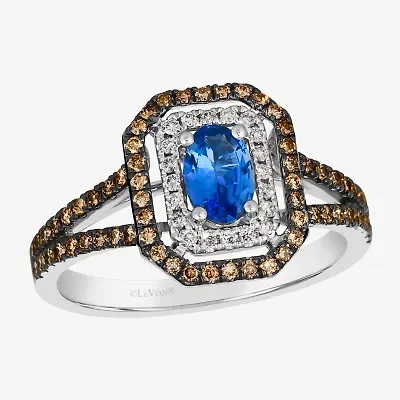 Le Vian Grand Sample Sale Le Vian Grand Sample Sale Limited Quantities! Womens 1/2 CT. T.W. Genuine Blue Tanzanite 14K Gold Oval Side Stone Cocktail Ring