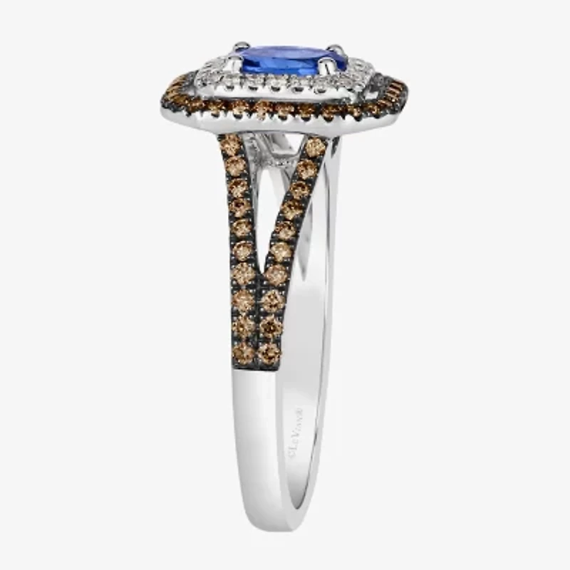 Le Vian Grand Sample Sale Le Vian Grand Sample Sale Limited Quantities! Womens 1/2 CT. T.W. Genuine Blue Tanzanite 14K Gold Oval Side Stone Cocktail Ring