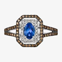 Le Vian Grand Sample Sale Le Vian Grand Sample Sale Limited Quantities! Womens 1/2 CT. T.W. Genuine Blue Tanzanite 14K Gold Oval Side Stone Cocktail Ring