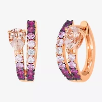 Le Vian Grand Sample Sale Le Vian Grand Sample Sale Limited Quantities! Womens Genuine Pink Morganite 14K Gold 15mm Hoop Earrings